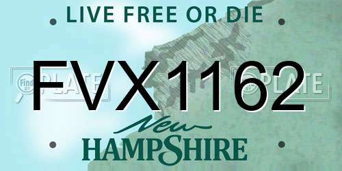 FVX1162 New Hampshire License Plate