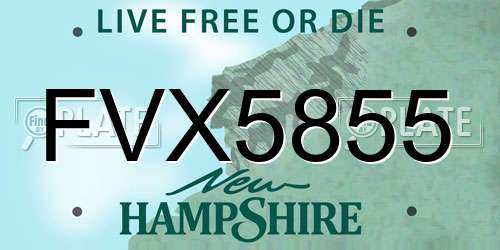 FVX5855 New Hampshire License Plate
