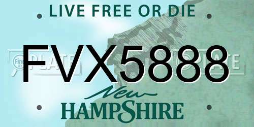 FVX5888 New Hampshire License Plate