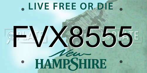 FVX8555 New Hampshire License Plate