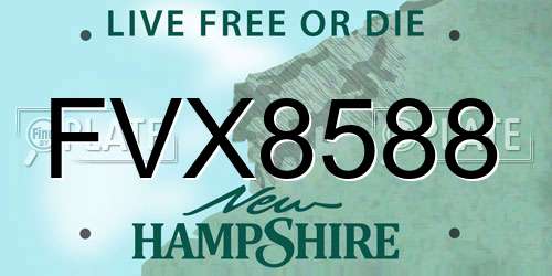 FVX8588 New Hampshire License Plate