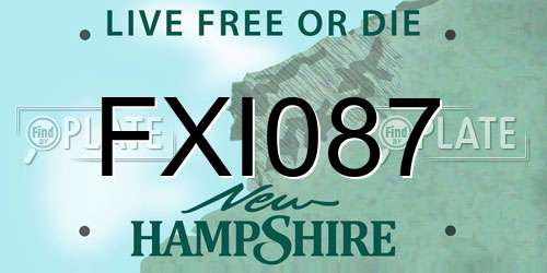 FXI087 New Hampshire License Plate