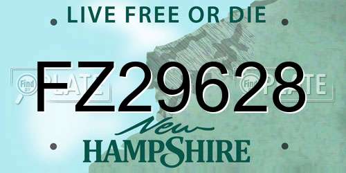 FZ29628 New Hampshire License Plate