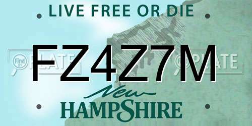 FZ4Z7M New Hampshire License Plate