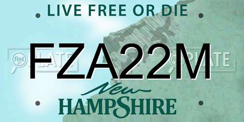 FZA22M New Hampshire License Plate