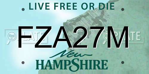 FZA27M New Hampshire License Plate