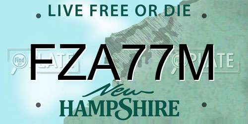 FZA77M New Hampshire License Plate