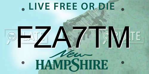 FZA7TM New Hampshire License Plate