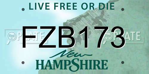 FZB173 New Hampshire License Plate