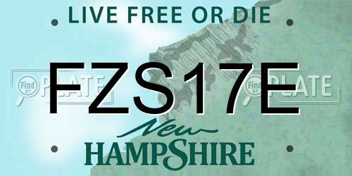 FZS17E New Hampshire License Plate
