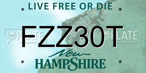 FZZ30T New Hampshire License Plate