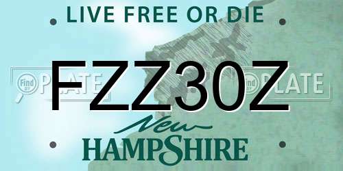 FZZ30Z New Hampshire License Plate