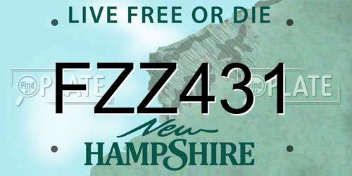FZZ431 New Hampshire License Plate