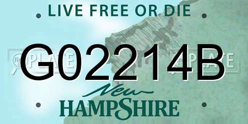 G02214B New Hampshire License Plate