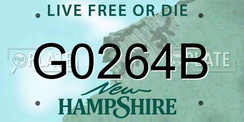 G0264B New Hampshire License Plate