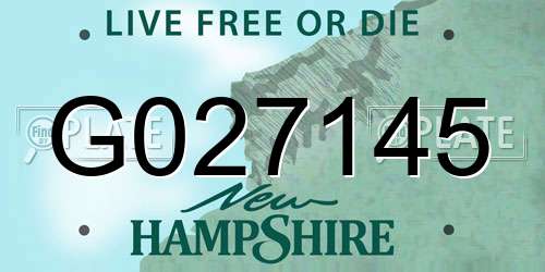 G027145 New Hampshire License Plate