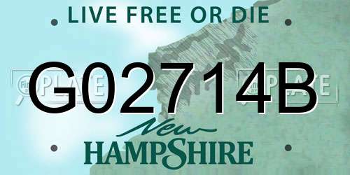 G02714B New Hampshire License Plate