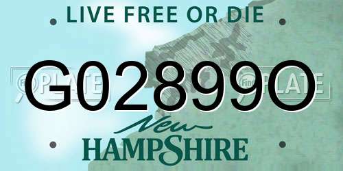 G02899O New Hampshire License Plate