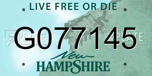 G077145 New Hampshire License Plate