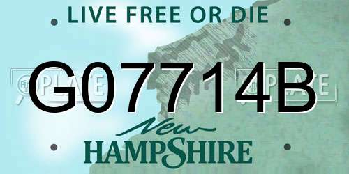 G07714B New Hampshire License Plate