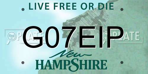 G07EIP New Hampshire License Plate