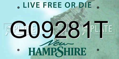 G09281T New Hampshire License Plate