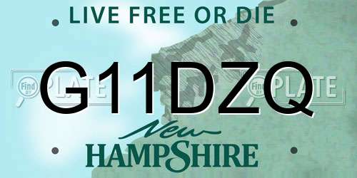 G11DZQ New Hampshire License Plate