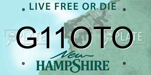 G11OTO New Hampshire License Plate