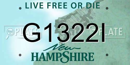 G1322I New Hampshire License Plate