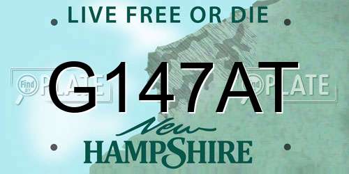 G147AT New Hampshire License Plate