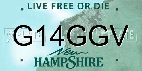G14GGV New Hampshire License Plate