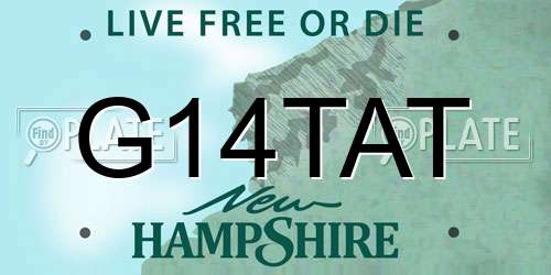 G14TAT New Hampshire License Plate