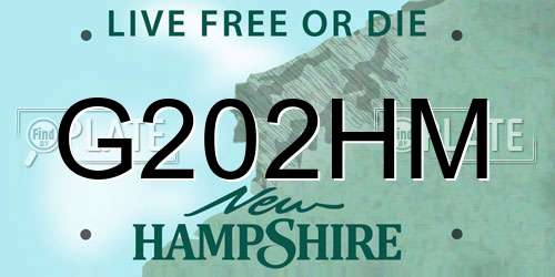 G202HM New Hampshire License Plate