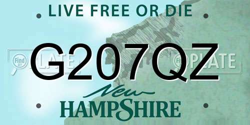 G207QZ New Hampshire License Plate