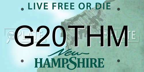 G20THM New Hampshire License Plate