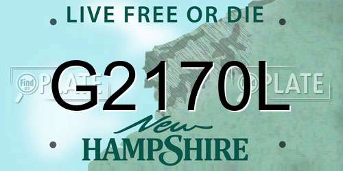 G2170L New Hampshire License Plate