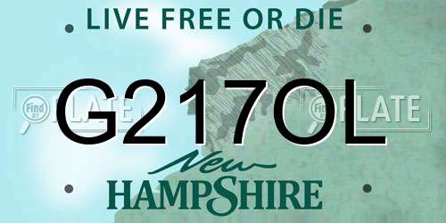 G217OL New Hampshire License Plate