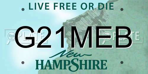 G21MEB New Hampshire License Plate