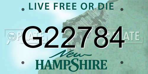 G22784 New Hampshire License Plate