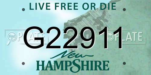 G22911 New Hampshire License Plate