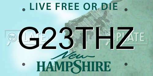 G23THZ New Hampshire License Plate