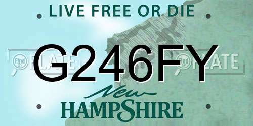 G246FY New Hampshire License Plate