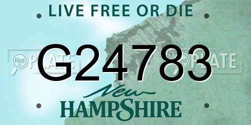 G24783 New Hampshire License Plate