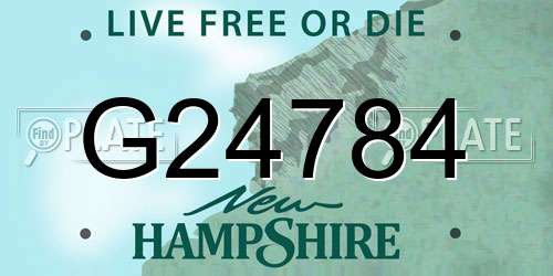 G24784 New Hampshire License Plate