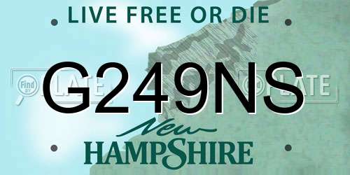 G249NS New Hampshire License Plate