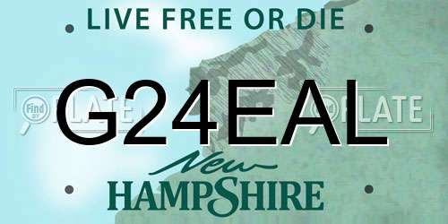 G24EAL New Hampshire License Plate