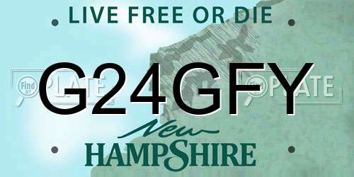 G24GFY New Hampshire License Plate