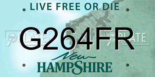 G264FR New Hampshire License Plate