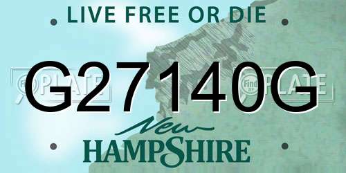 G27140G New Hampshire License Plate