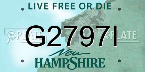 G2797I New Hampshire License Plate